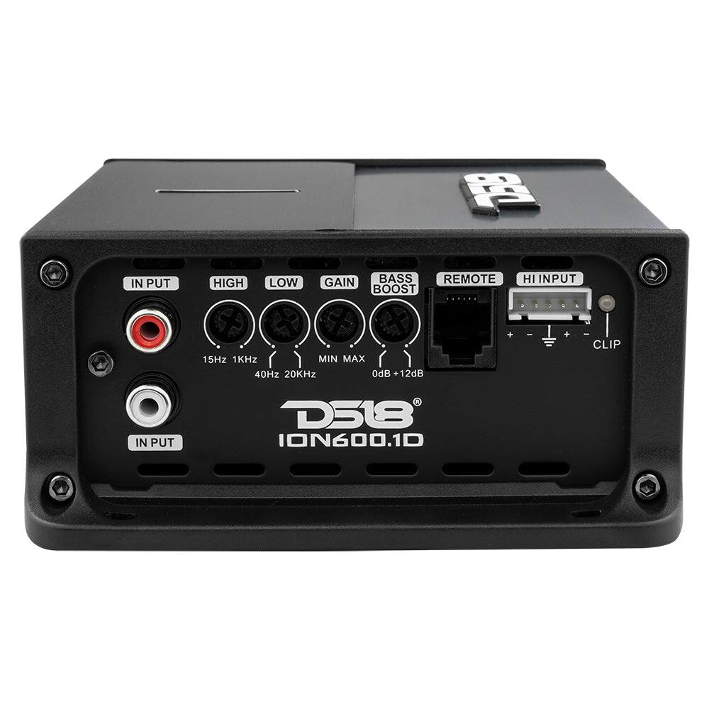 B 25  
IN PUT  
HIGH  
LOW  
GAIN  
BASS BOOST  
REMOTE  
HI INPUT  
IN PUT  
15Hz 1KHz MIN MAX 40Hz 20KHz 0dB +12dB  
D518 ION600.1D  
+  
+  
CLIP