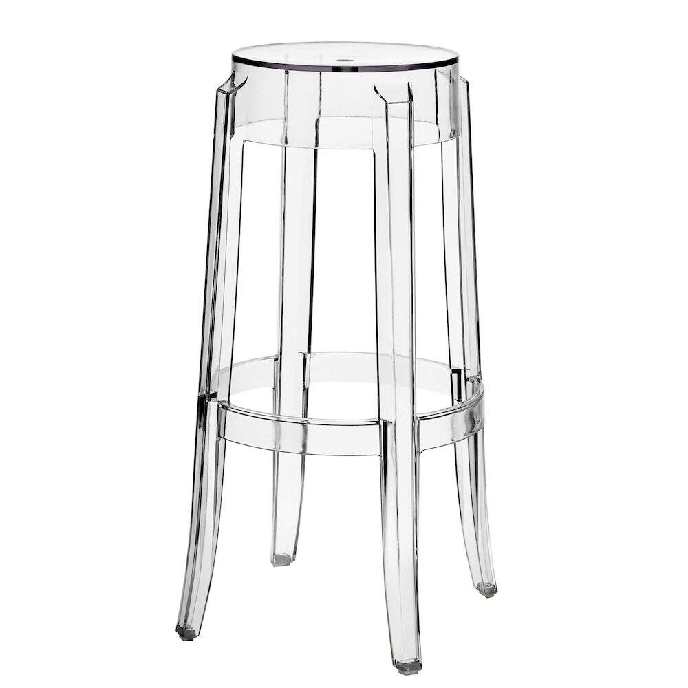 Alt View 2. Modway - Casper Bar Stool Backless Set of 2 - Clear.