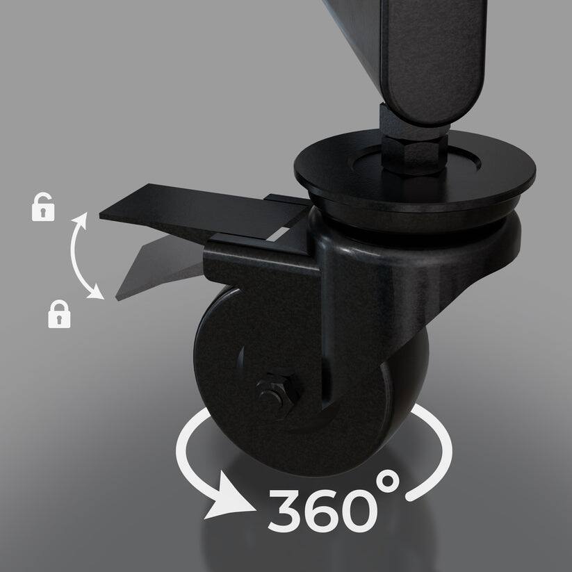 Alt View 5. Storm Shell - Storm Shell Indoor-Outdoor Rolling Cart - Black.