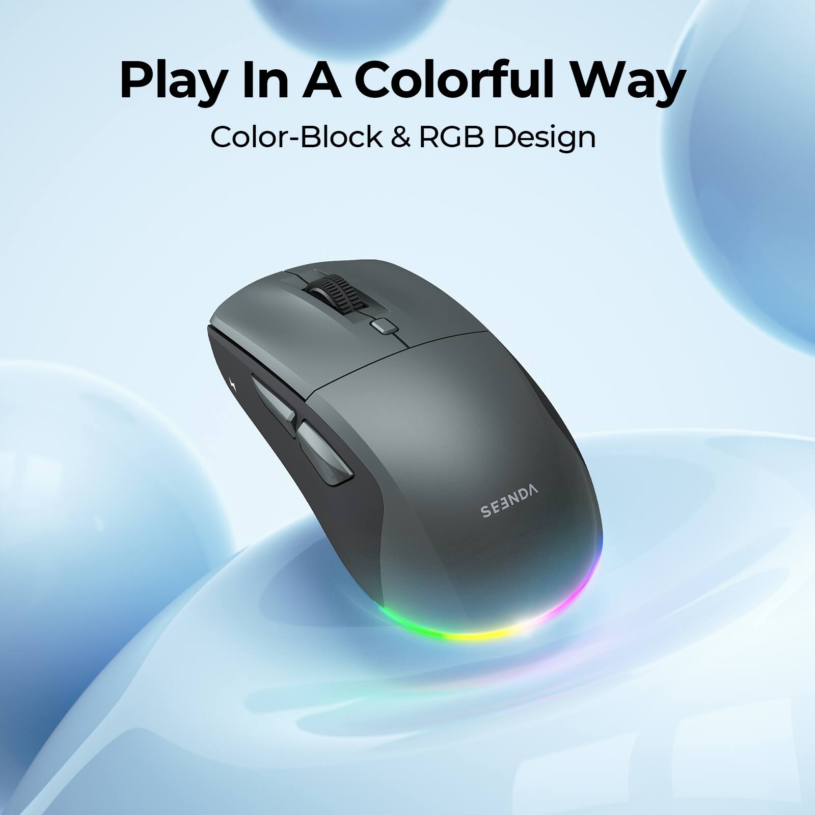 Play In A Colorful Way  
Color-Block & RGB Design  
SEENDA