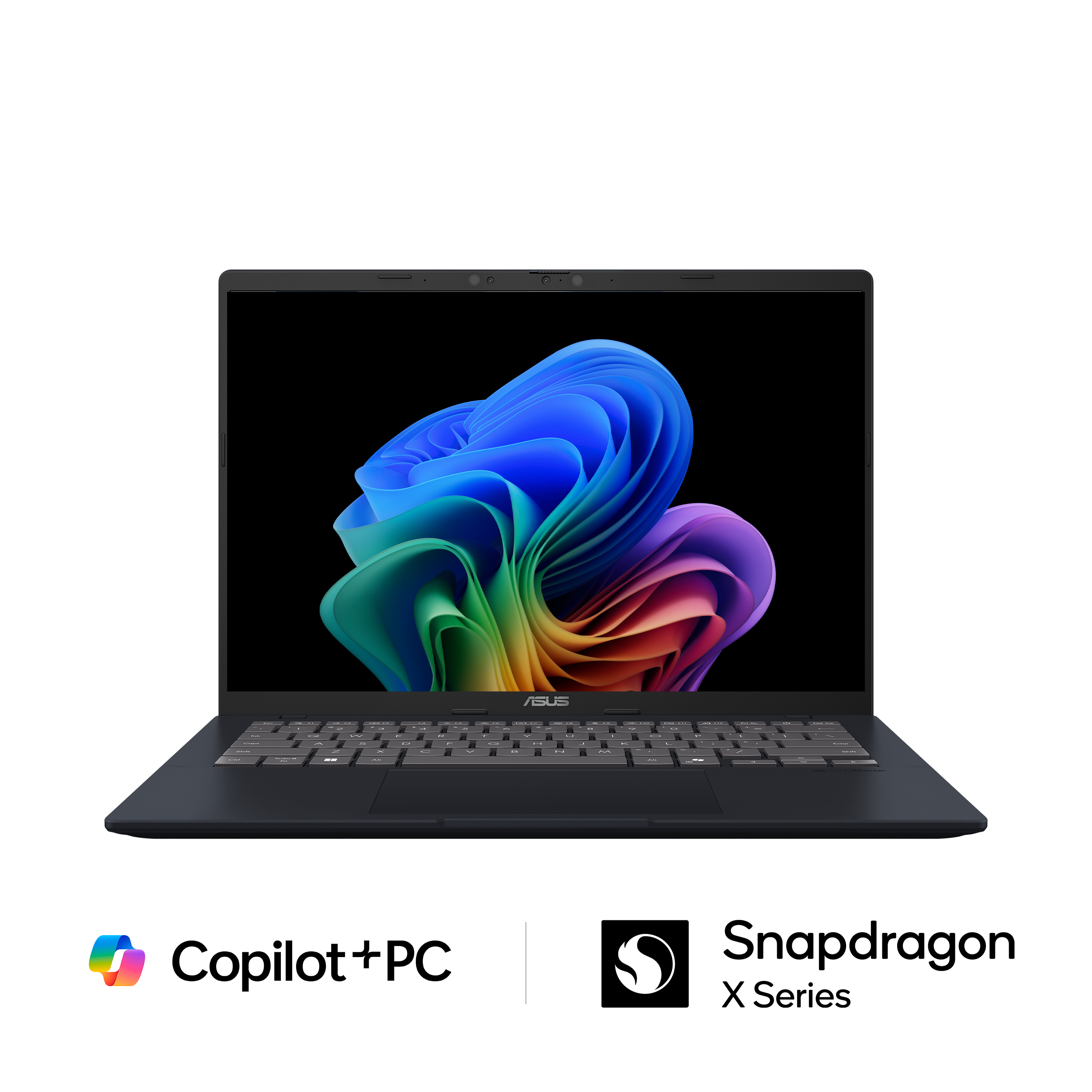 Angle. ASUS - Vivobook 14 14" FHD+ Laptop - Copilot+ PC - Snapdragon X with 16GB Memory - 512GB SSD - Quiet Blue.