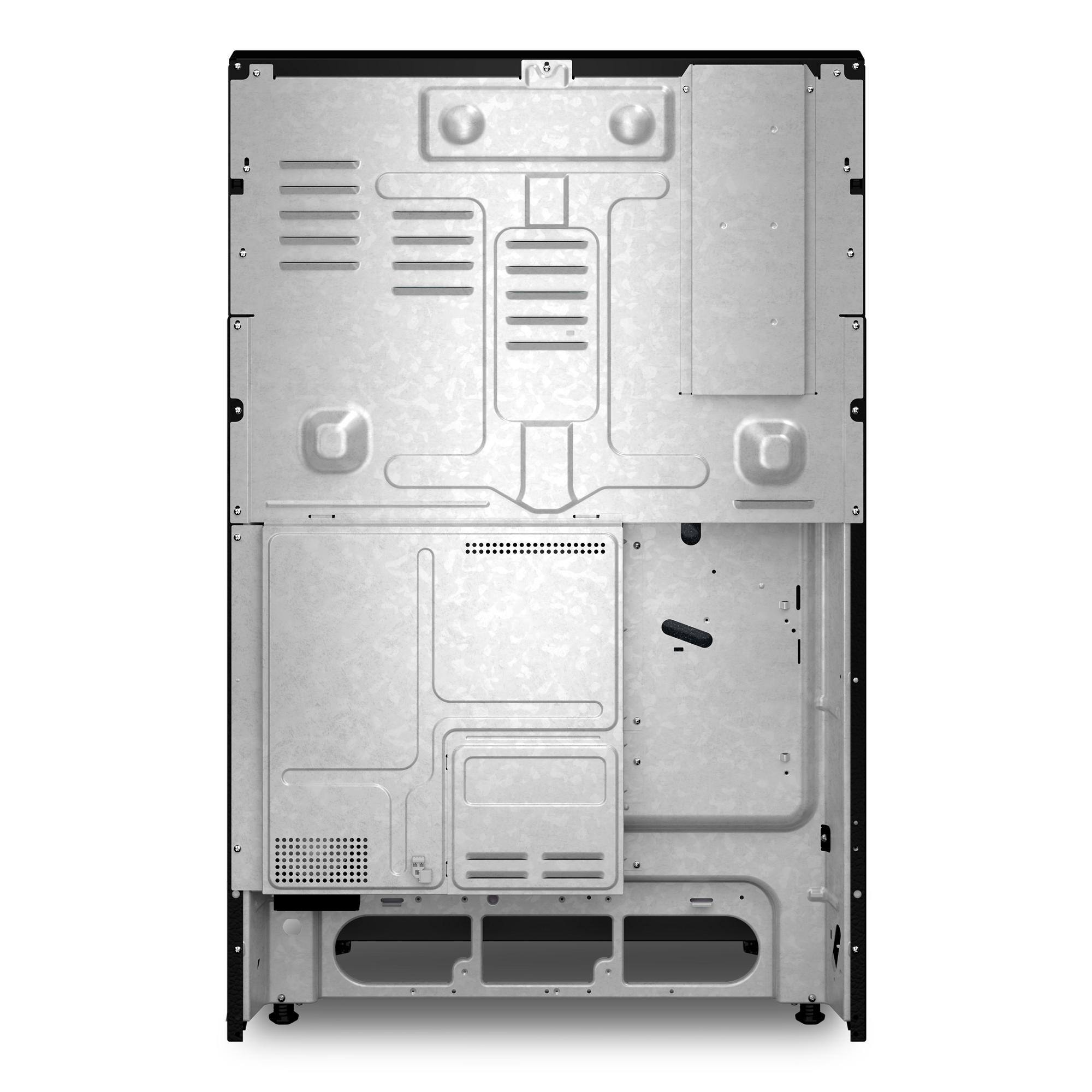 Back. Whirlpool - 5.3 Cu. Ft. Freestanding Electric Range with Air Cooking Technology - Black.