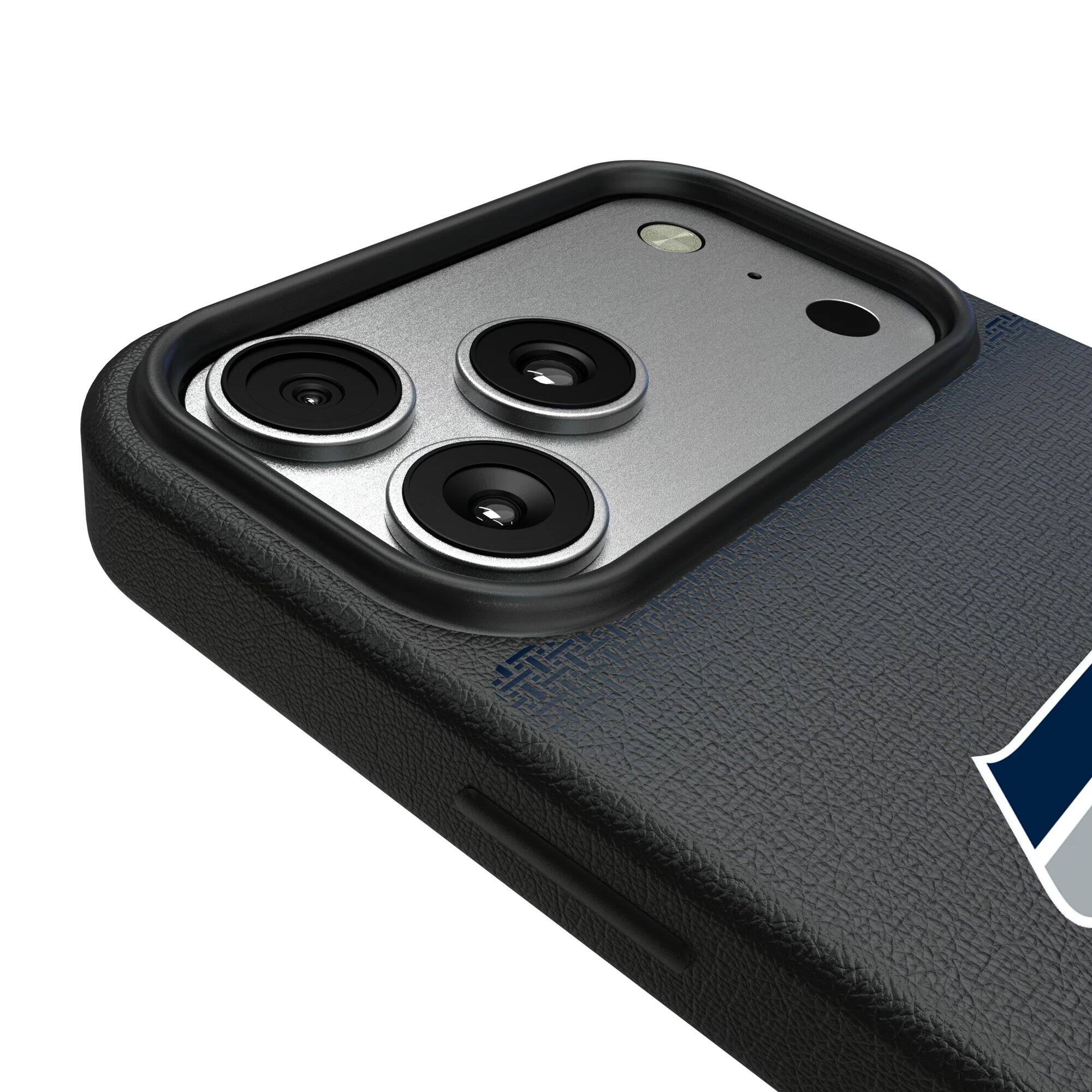 Alt View 2. Keyscaper - Seattle Seahawks Linen Logo iPhone Magnetic Bump Case - 17 Pro Max - Black.