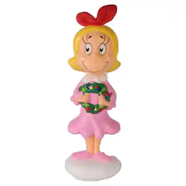 Gemmy - Dr. Seuss LED Cindy Lou Who with Wreath 36 in. Blow Mold - Multicolored | Pink