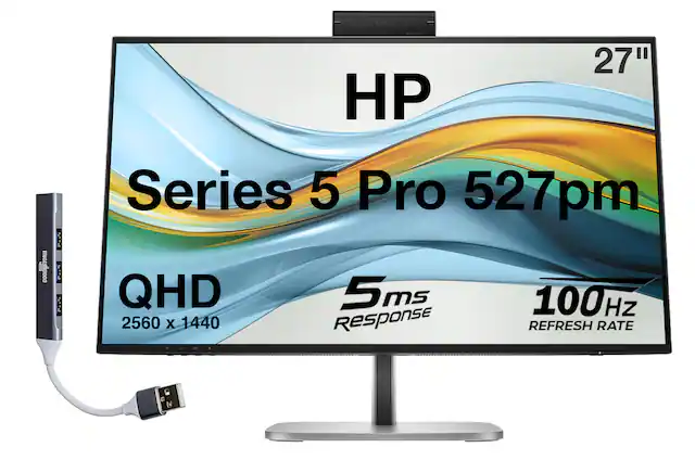 HP Series 5 Pro 27" 527pm QHD 2560 x 1440 5ms Response 100Hz Refresh Rate