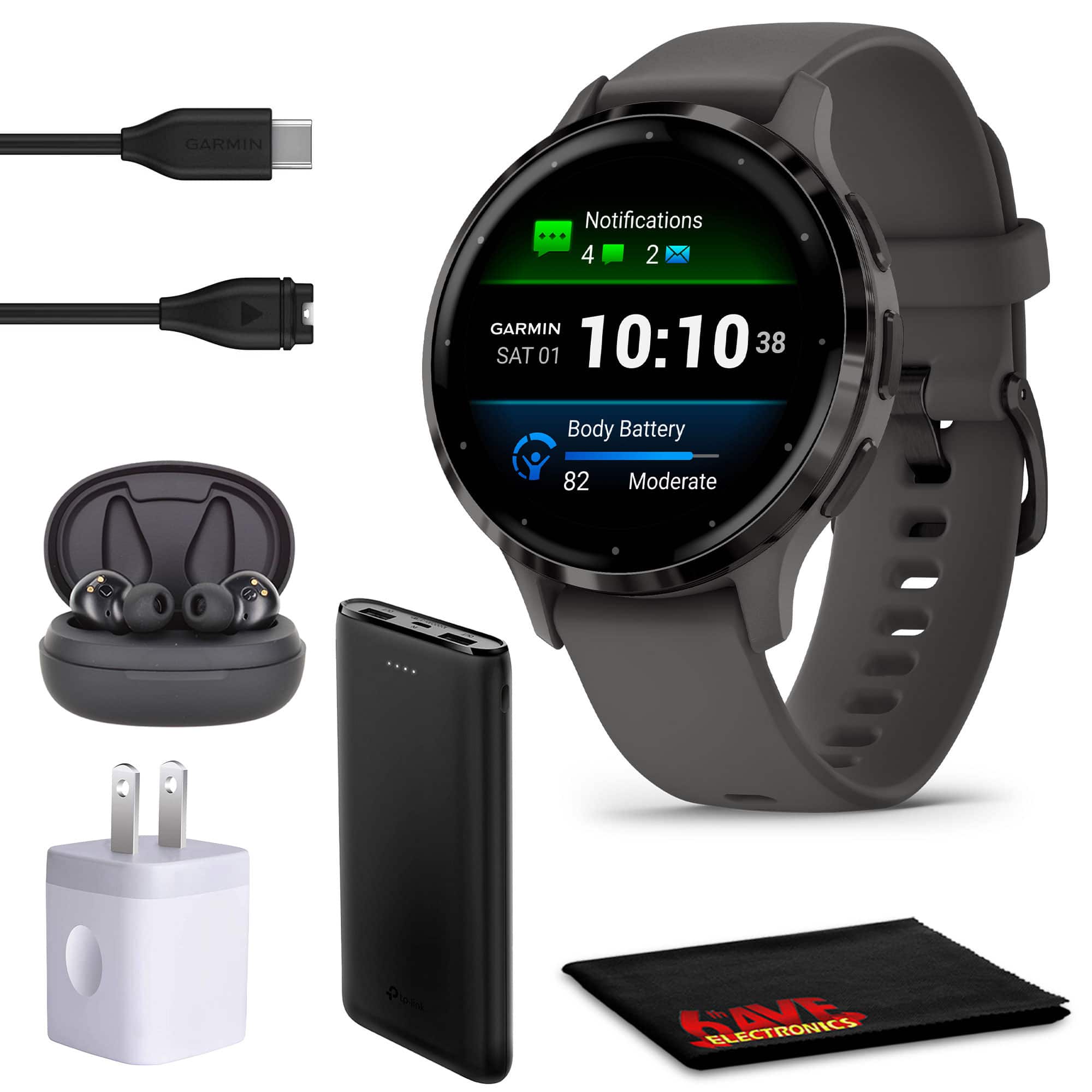 Garmin - Venu 3S Advanced Health & Fitness Tracker Smart Watch - Pebble Gray - Pebble Gray - (2023)