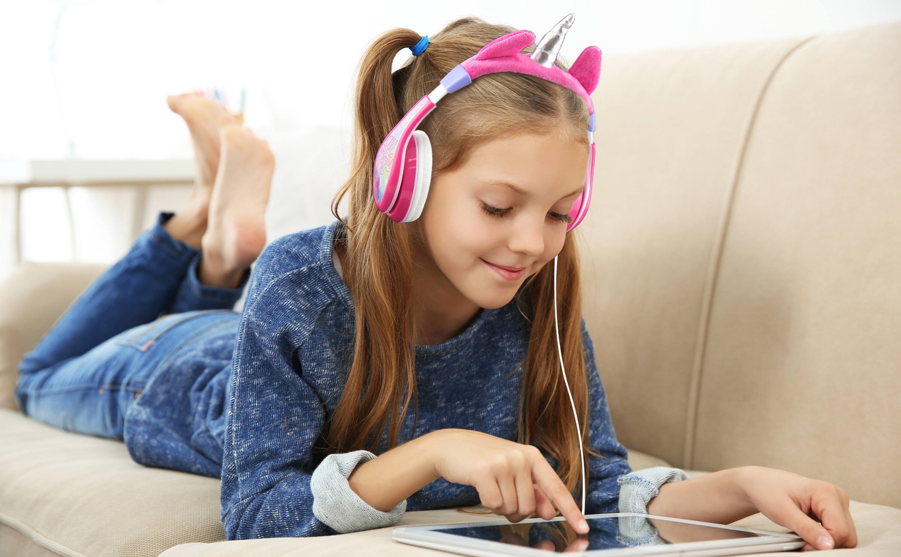 Alt View 1. eKids - eKids Unicorn Wired Headphones for Kids, Children’s Headphones for School, Home, or Travel - Pink.
