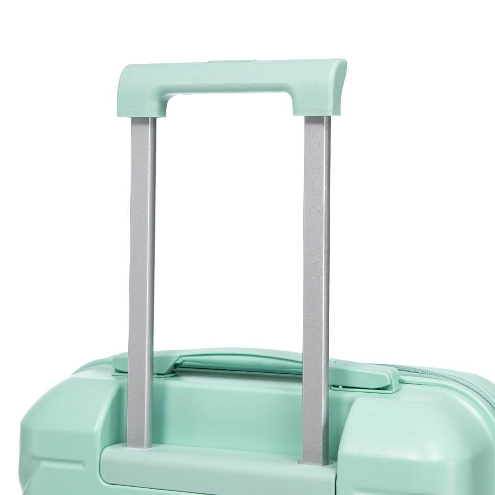 Alt View 6. Ropilly - Ropilly 2 Piece Luggage Set Mint Green Suitcase 20 Inch Carry On Luggage with 14 Inch Cosmetic Case - Mint Green.