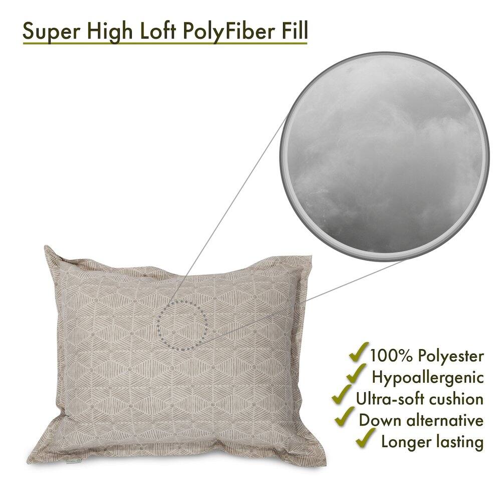 Super High Loft PolyFiber Fill

- 100% Polyester
- Hypoallergenic
- Ultra-soft cushion
- Down alternative
- Longer lasting