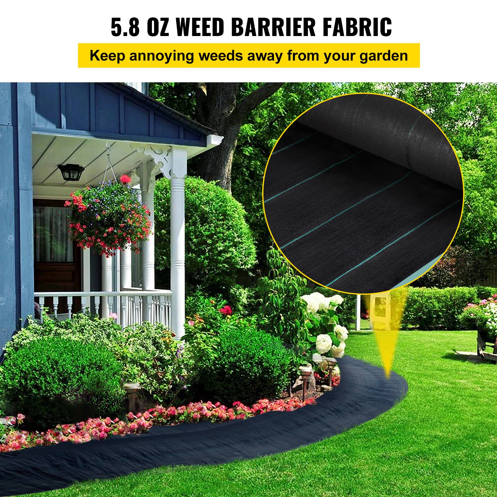 5.8 OZ WEED BARRIER FABRIC
Keep annoying weeds away from your garden