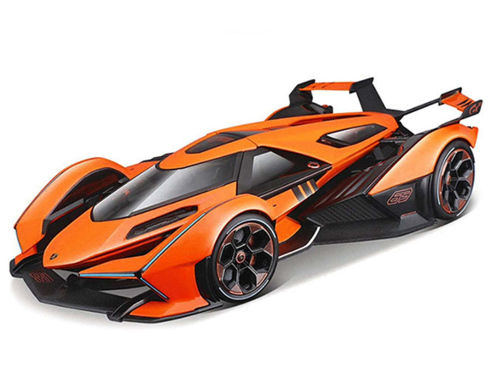 Alt View 1. Maisto - Lamborghini V12 Vision Gran Turismo Orange Metallic "Special Edition" 1/18 Diecast Model Car by Maisto.