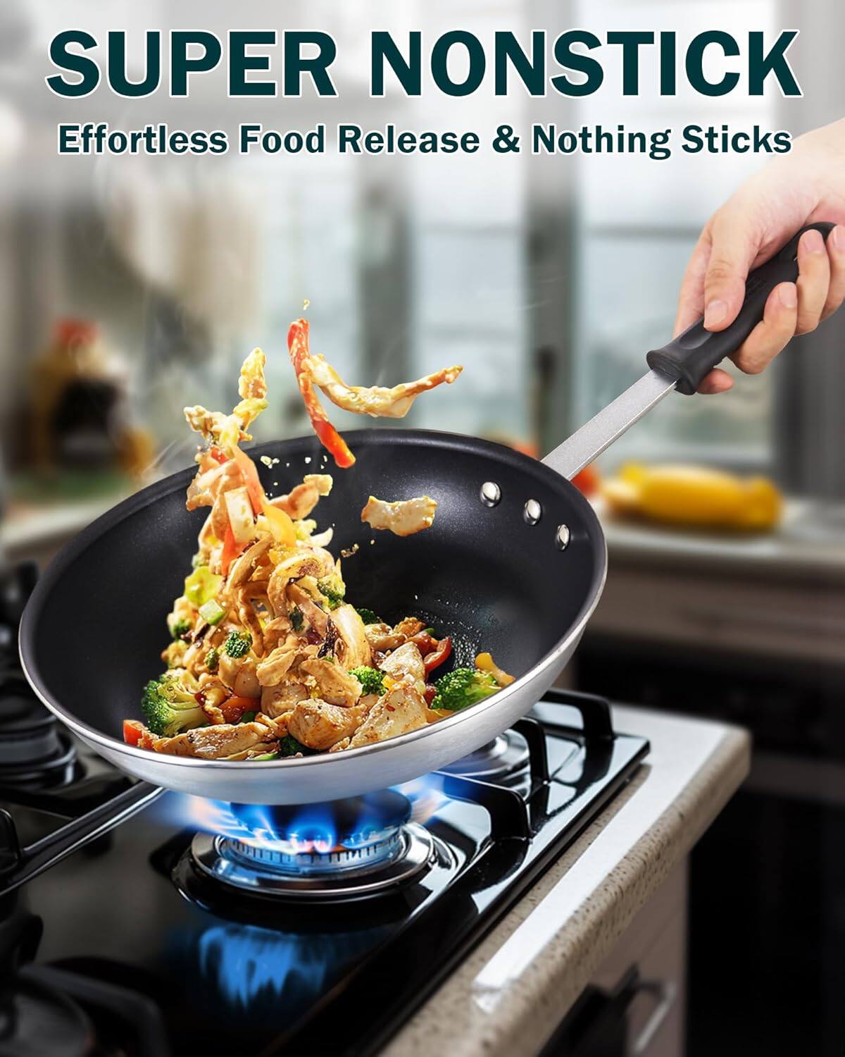 SUPER NONSTICK  
Effortless Food Release & Nothing Sticks