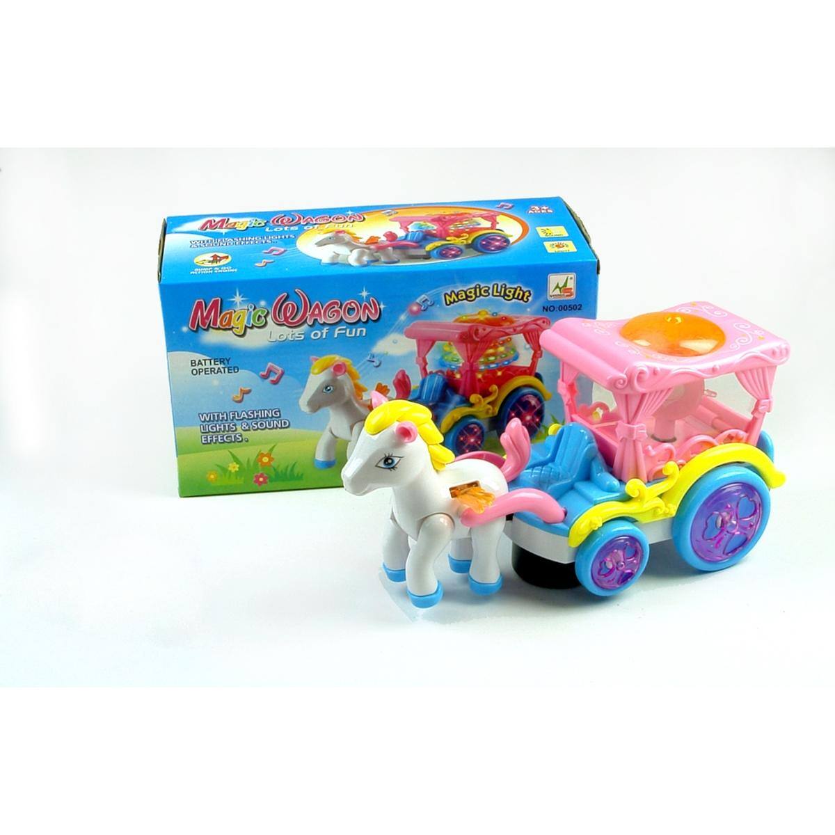 Magic WAGON  
Lots of Fun  
BATTERY OPERATED  
WITH FLASHING LIGHTS & SOUND EFFECTS  

Magic Light  
NO:00502
