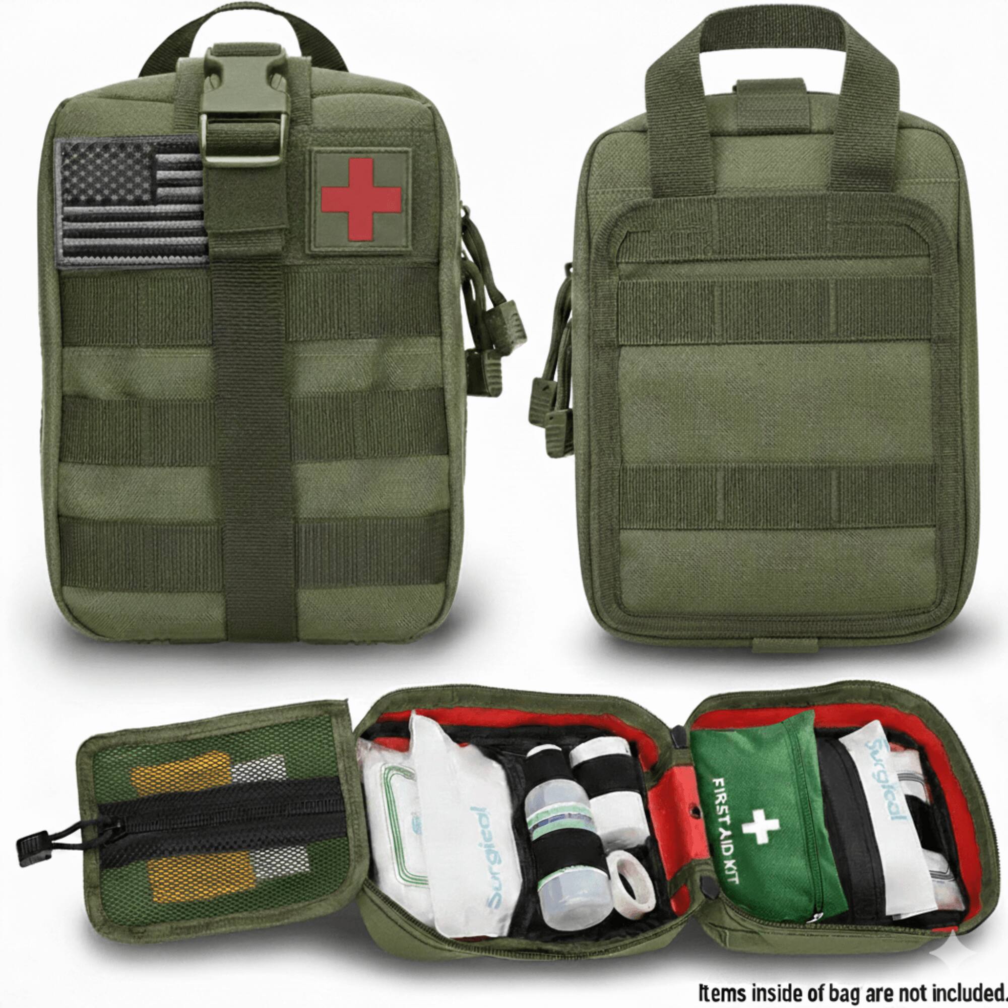 Surgical FIRST AID KIT  
Surgical Items inside of bag are not included.