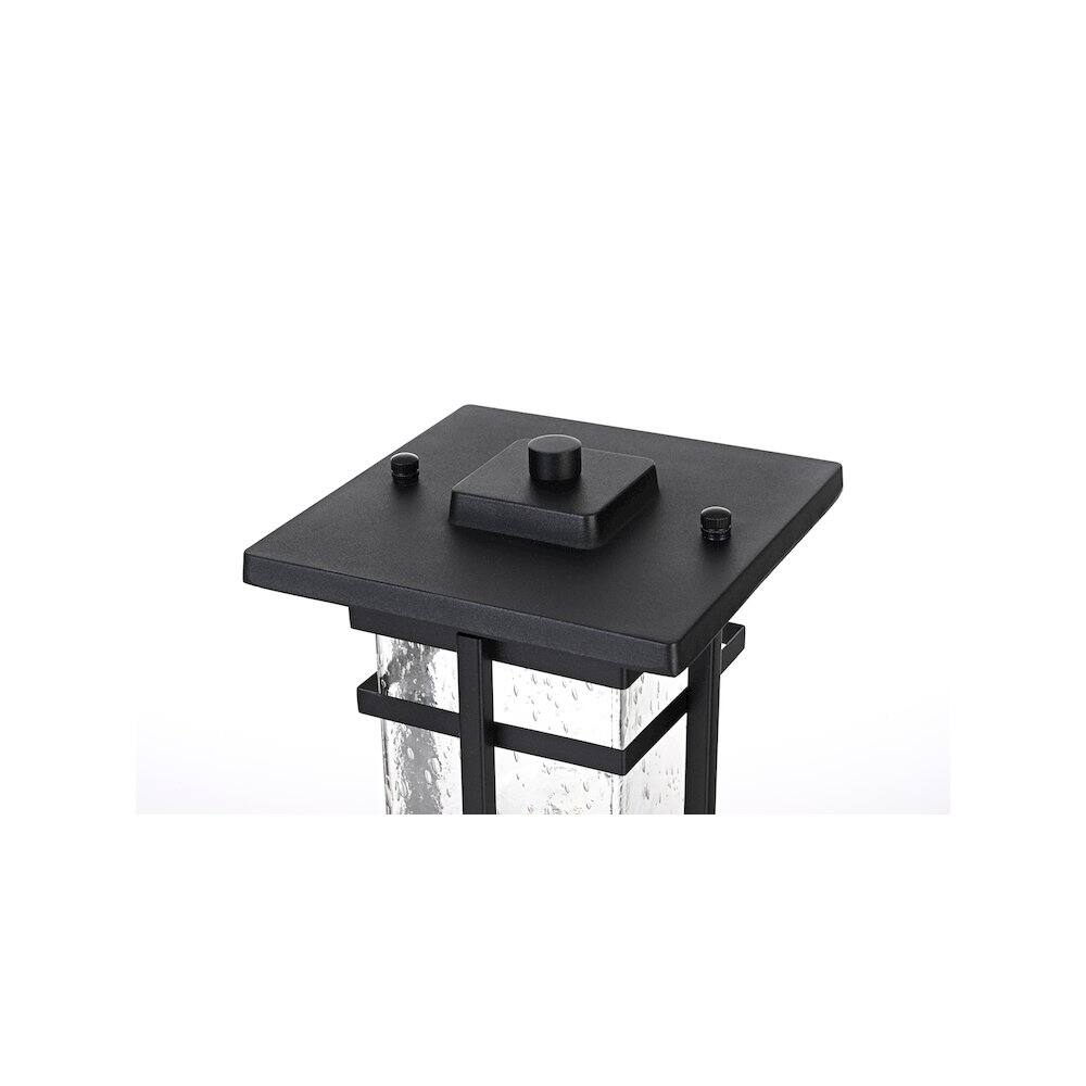 Alt View 2. Elegant Lighting - Livingston 7 inch Outdoor Pendant in Black - Black.