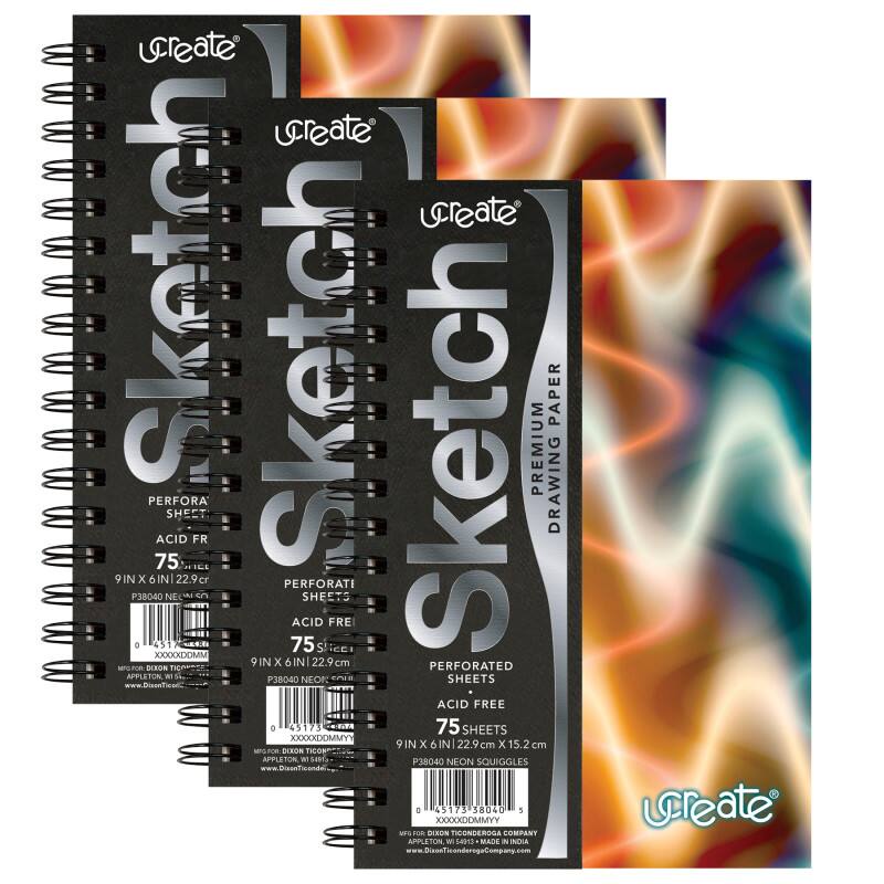 Create Sketch Premium Paper  
Perforated Sheets  
Acid Free  
75 Sheets  
9in x 6in (22.9cm x 15.2cm)  
Neon Squiggles  
P38040  
www.DisenTiconderoga.com  

Create Sketch Premium Paper  
Perforated Sheets  
Acid Free  
75 Sheets  
9in x 6in (22.9cm x 15.2cm)  
Neon Squiggles  
P38040  
www.DisenTiconderoga.com  

Create Sketch Premium Paper  
Perforated Sheets  
Acid Free  
75 Sheets  
9in x 6in (22.9cm x 15.2cm)  
Neon Squiggles  
P38040  
www.DisenTiconderoga.com