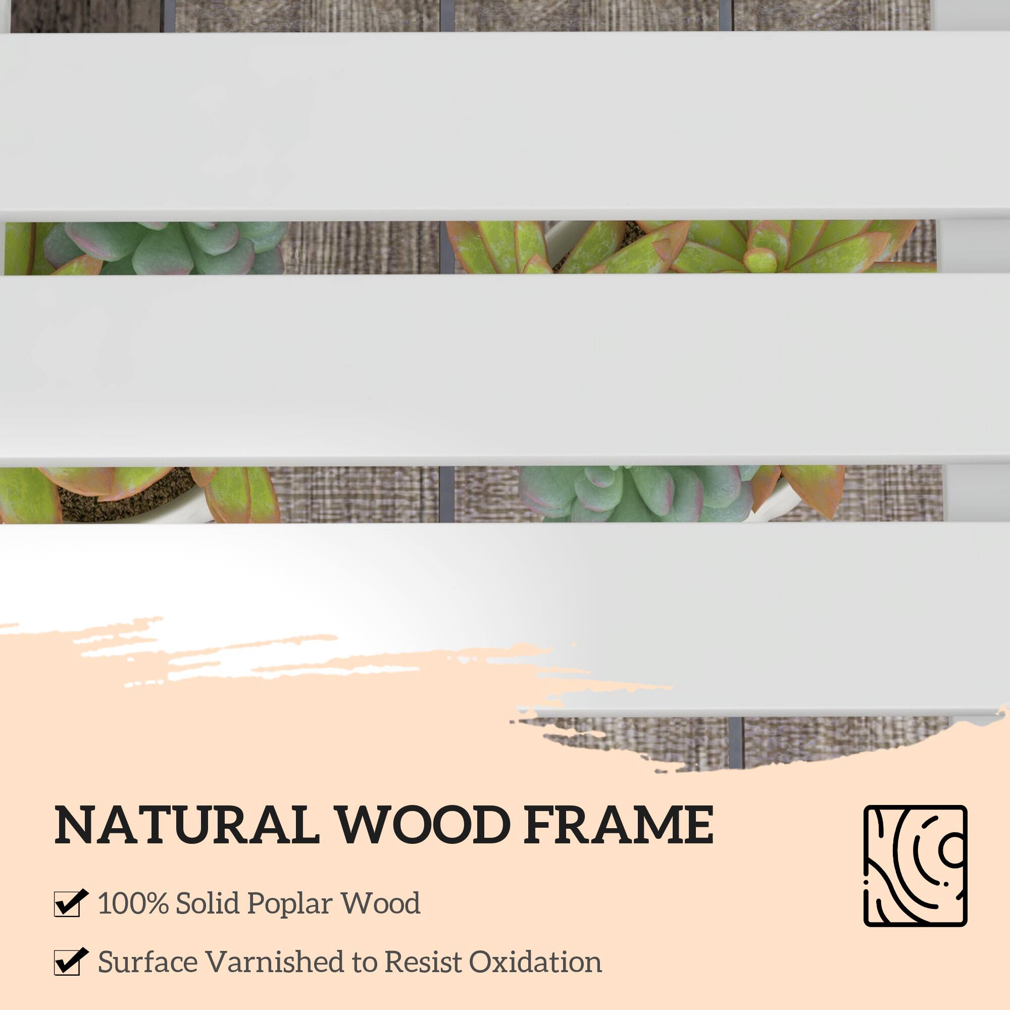 NATURAL WOOD FRAME
100% Solid Poplar Wood
Surface Varnished to Resist Oxidation