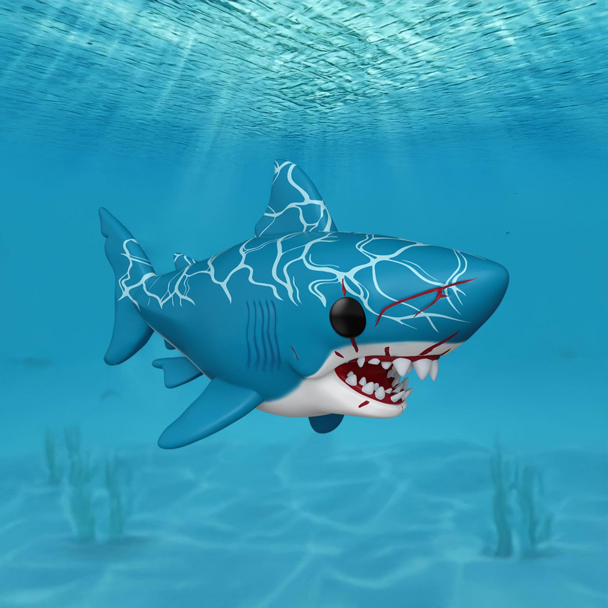 Alt View 2. Funko - Funko POP! Super: Jaws - Great White Shark (Retro)  - COLLECTABLES - Multicolor.
