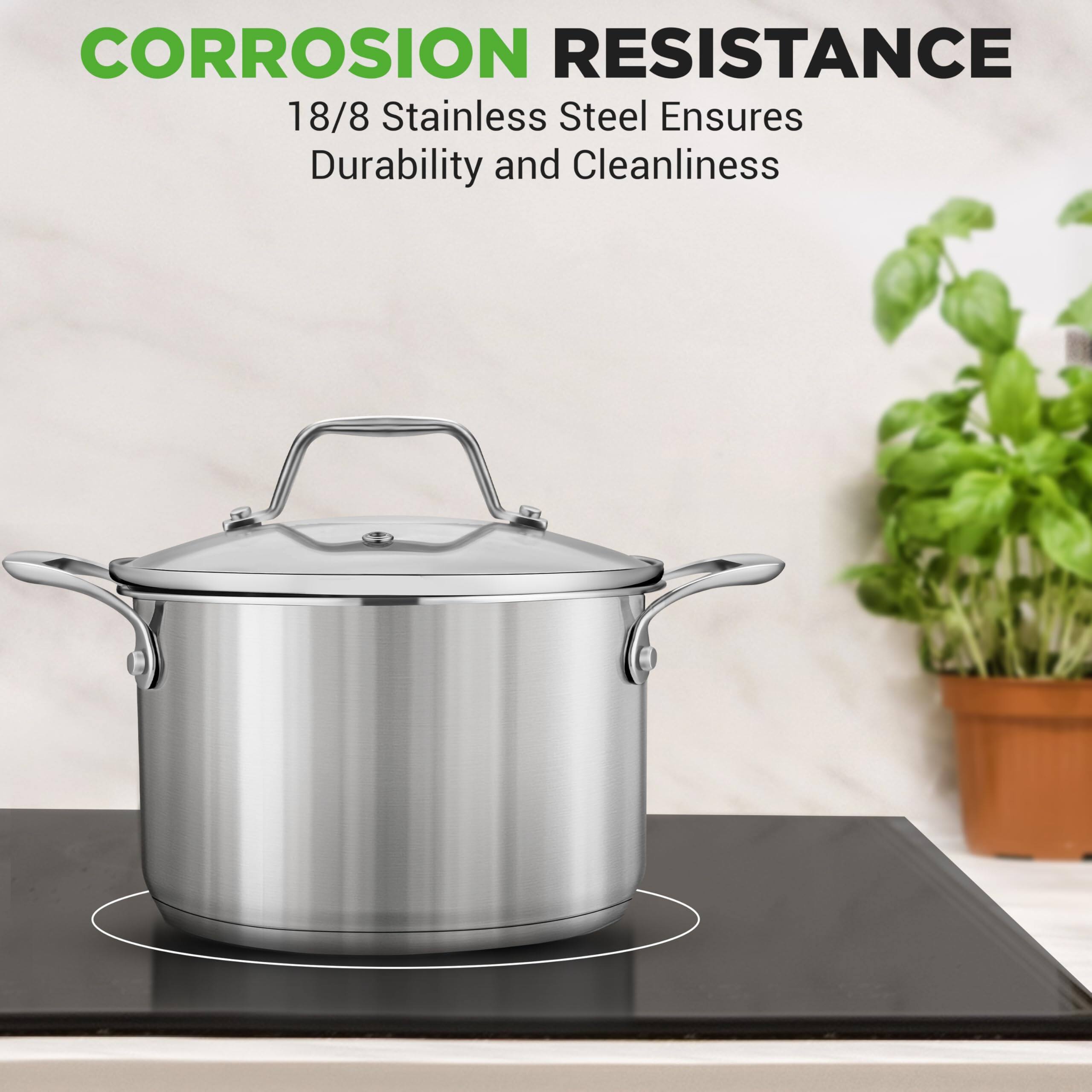 CORROSION RESISTANCE  
18/8 Stainless Steel Ensures Durability and Cleanliness