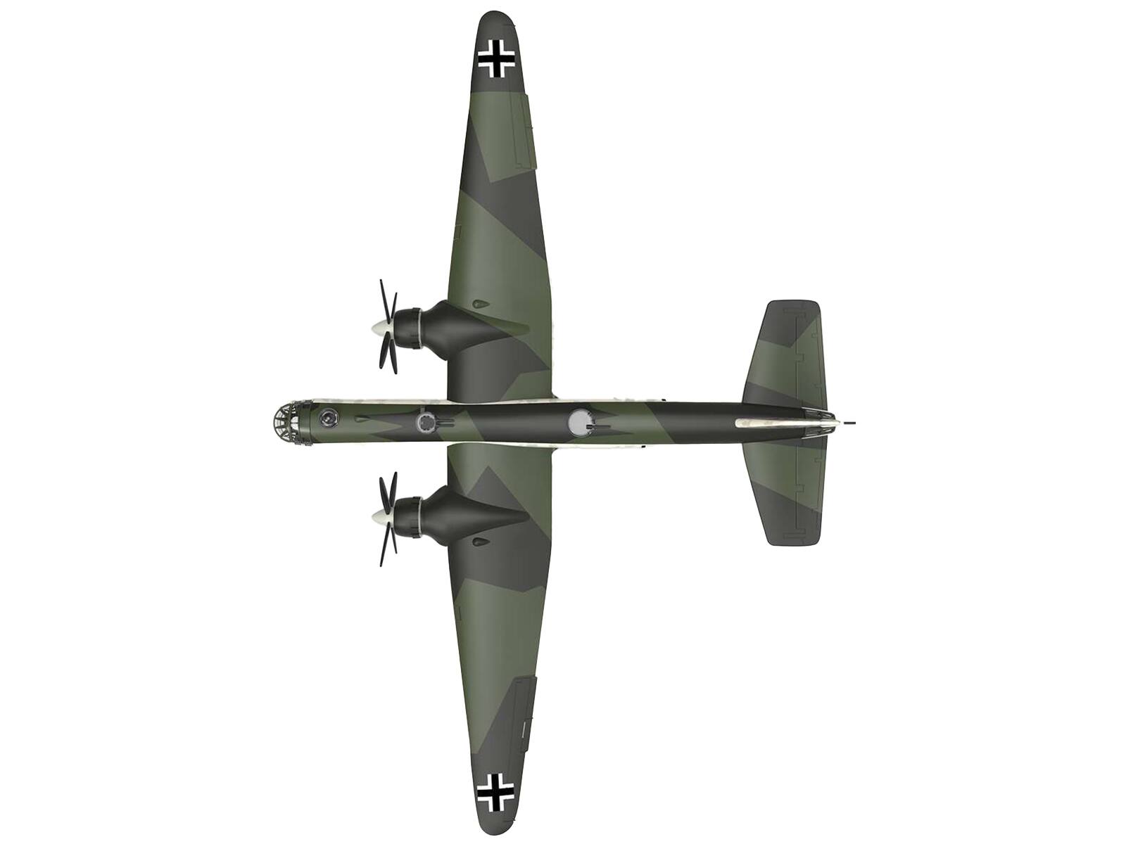 Angle. Luppa - Heinkel He 177 Bomber Aircraft "II./KG 40 Bordeaux France" (1942) German Luftwaffe 1/144 Diecast Model Airplane by Luppa - Multicolor.