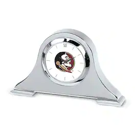 Jardine - Florida State Seminoles Primary Team Logo Napoleon Desk Clock - Silver