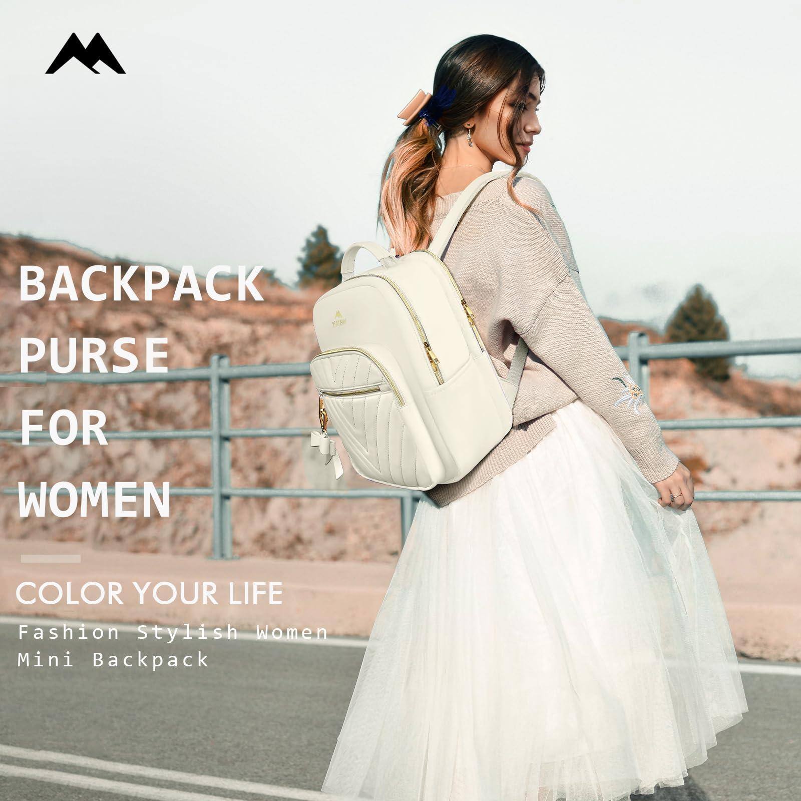 Alt View 3. Stamp n Camp - Cute Backpacks For Women  Mini Stylish Daypack Purse With Usb Charging Port Waterproof Anti theft Travel Casual Daily - Black-Small.