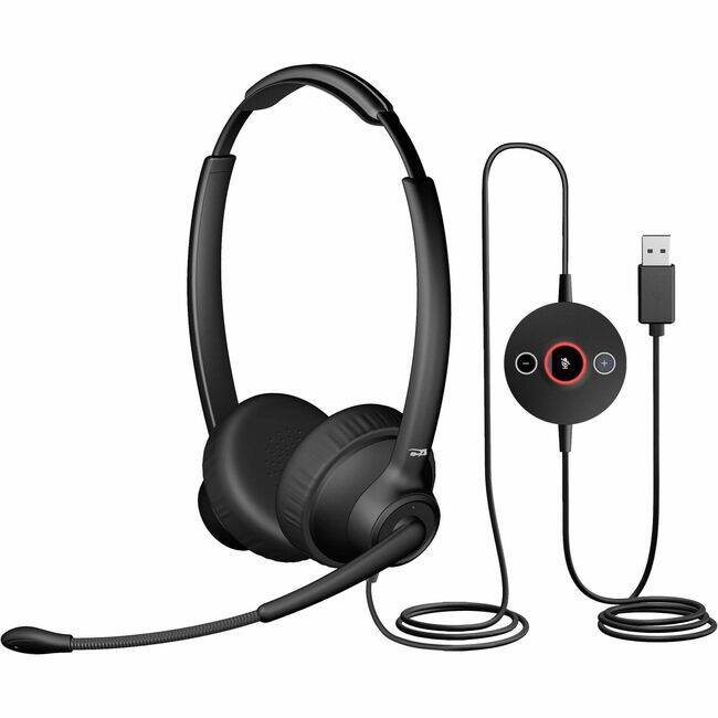Front. Cyber Acoustics - Cyber Acoustics Professional USB Headset with AI Noise Cancelation - Microsoft Teams Certification - Stereo - USB Type A - Unknown.