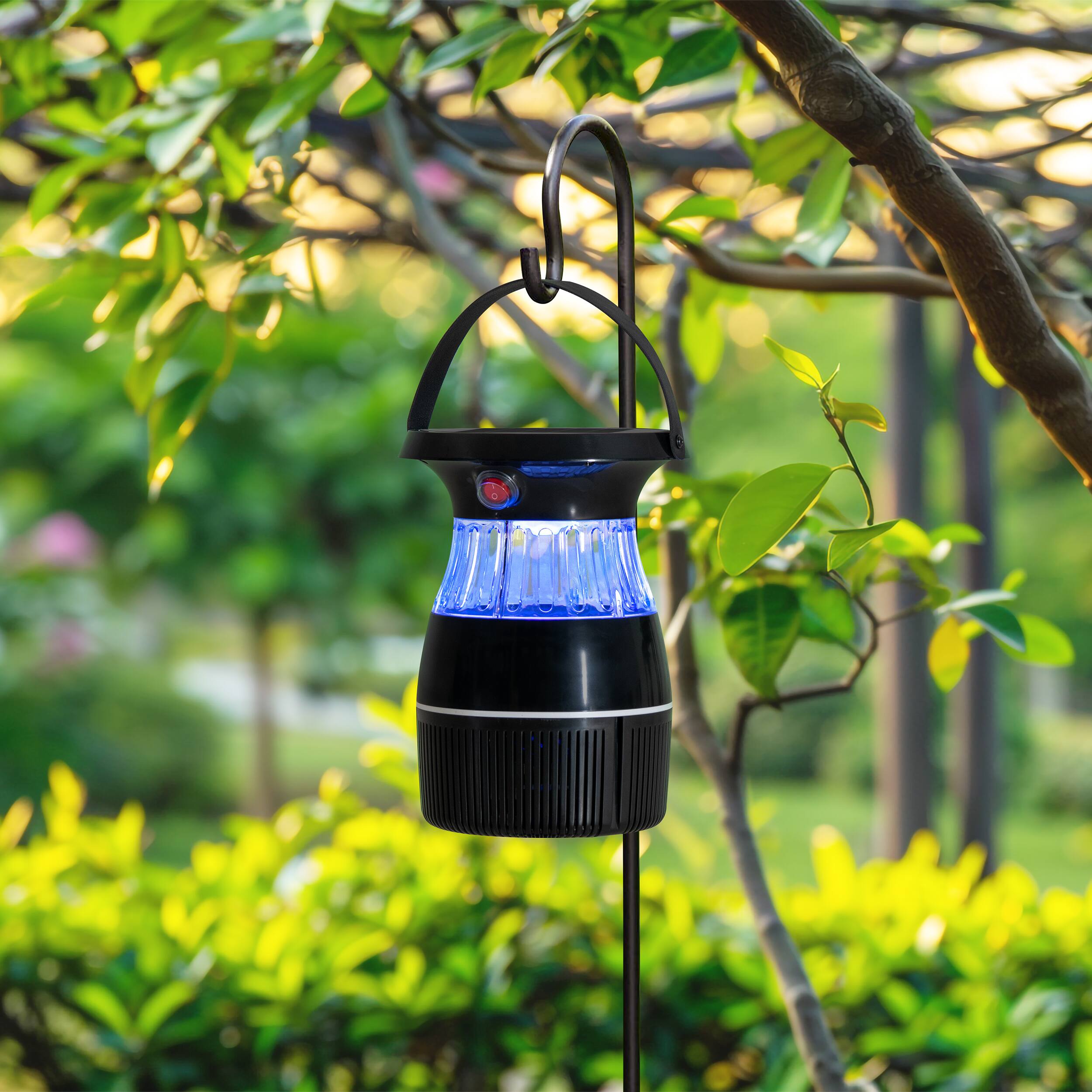 Angle. SUNJOY - Sunjoy Solar Insect Trap with Suction Fan Black - Black.