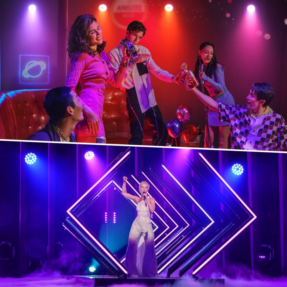 Angle. UKing - 4 in 1 DMX RGBW 18 LED Wash Par Fixture Stage Lights Disco Party Disco Show.