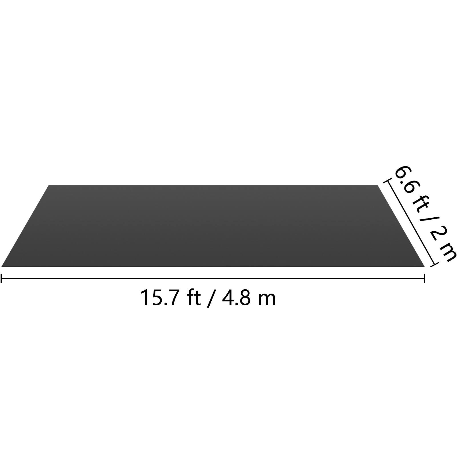 15.7 ft / 4.8 m  
6.6 ft / 2 m