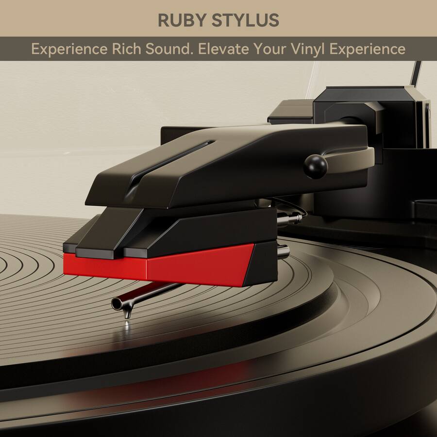 Ruby Stylus Topteng Bluetooth 5.0 Split Turntable, 3 Speed, Dual Speakers, 7/10/12 ...