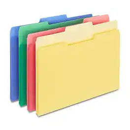Staples - File Folders, 1/3-Cut Tab, Letter Size, 24/Pack (ST285130-CC) - Assorted Colors