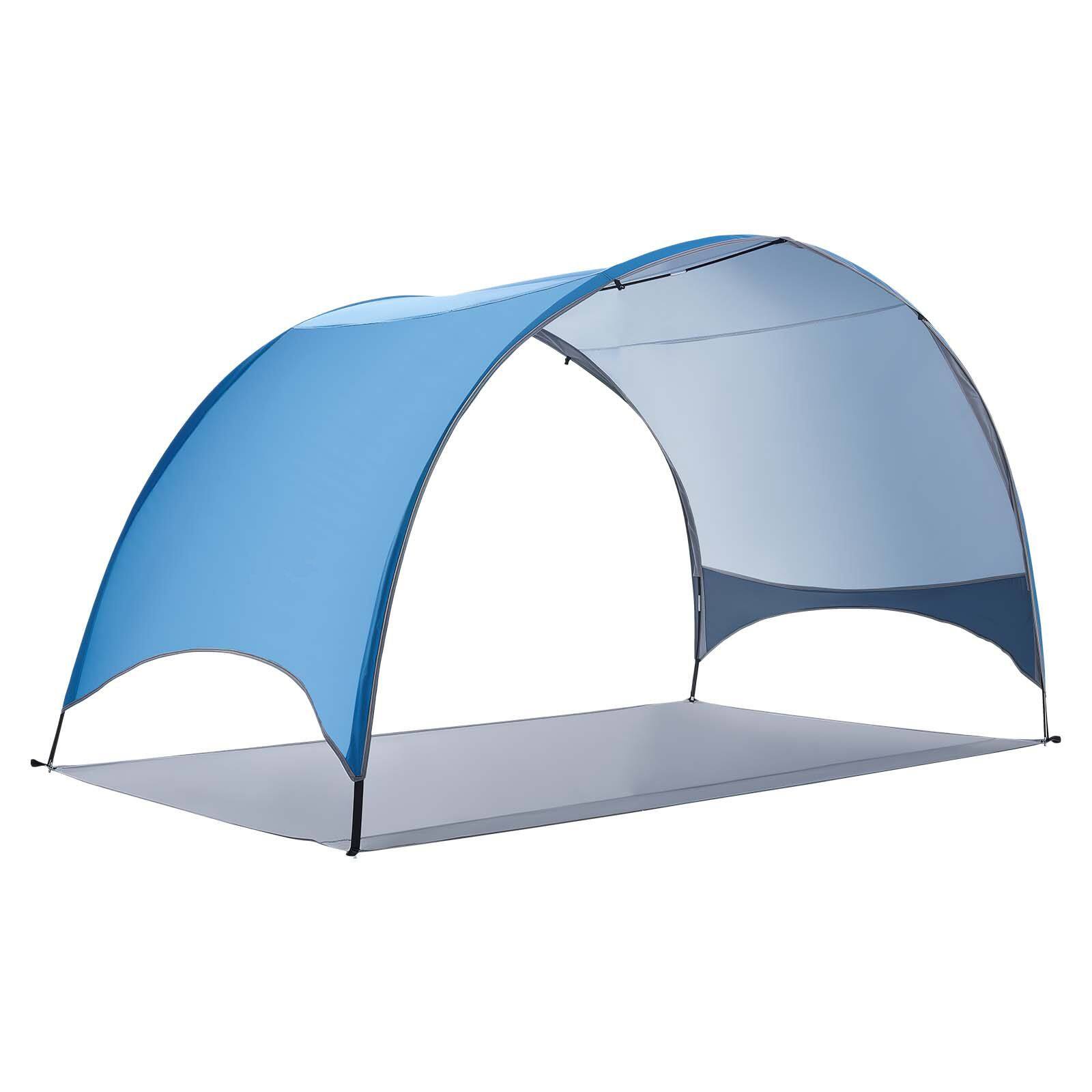 Alt View 7. Loheer - Loheer Beach Tent Sun Shelter 4 Person UPF 50 Portable Sun Shade Canopy with Ground Stakes - Blue.