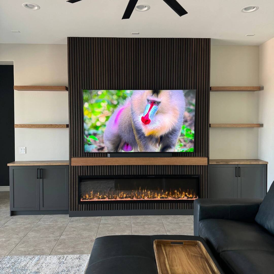 Alt View 7. Touchstone Home Products - 72 in. Wall Mounted Recessed Sideline Elite Pro Smart Electric Fireplace 1500W - Black.