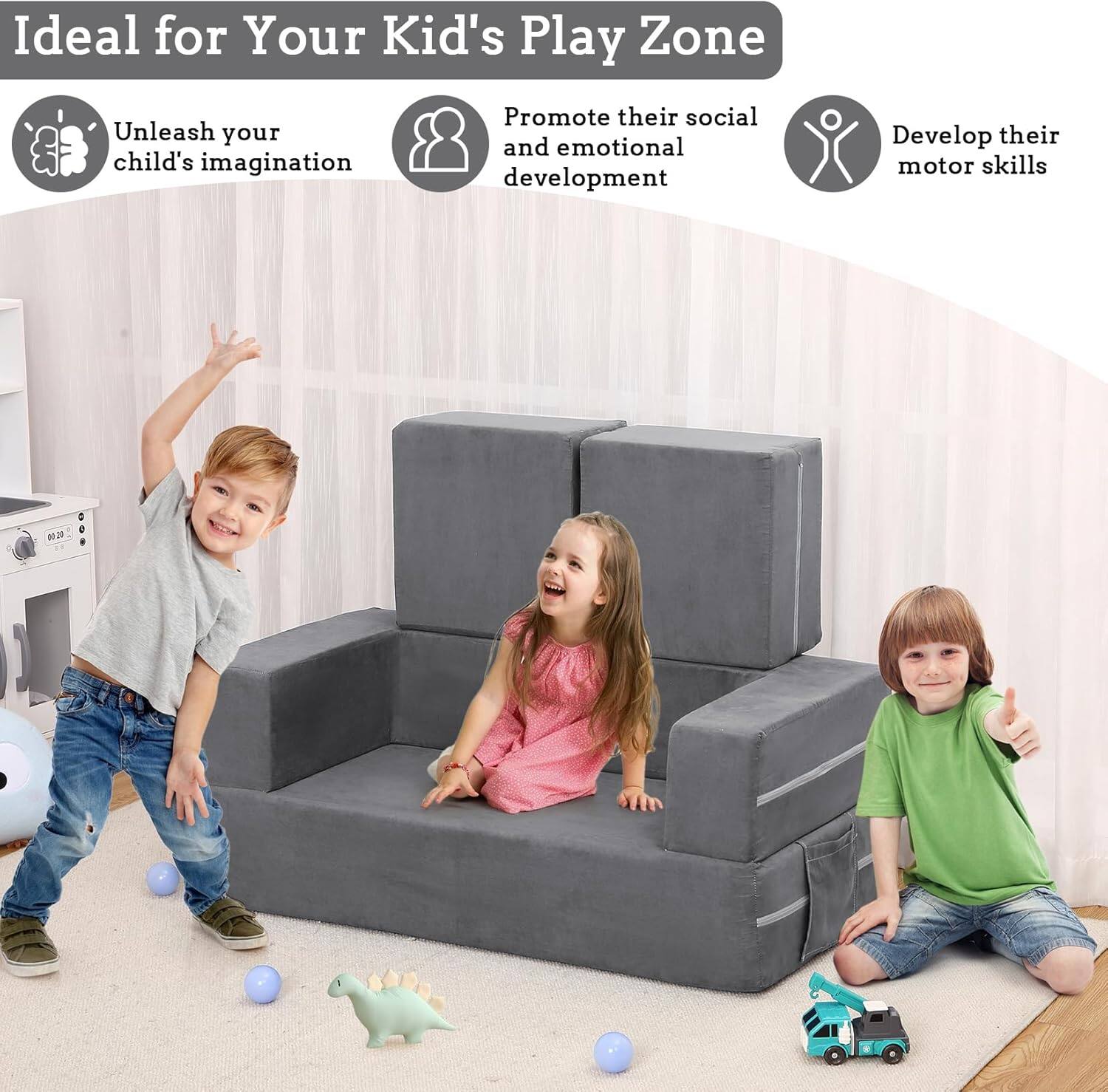 Ideal for Your Kid's Play Zone

- Unleash your child's imagination
- Promote their social and emotional development
- Develop their motor skills