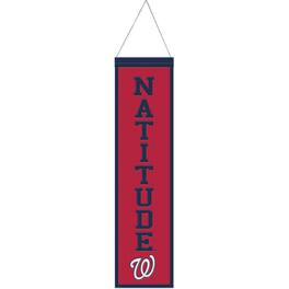 WinCraft - Washington Nationals 8" x 32" Slogan Wool Banner - Multicolor