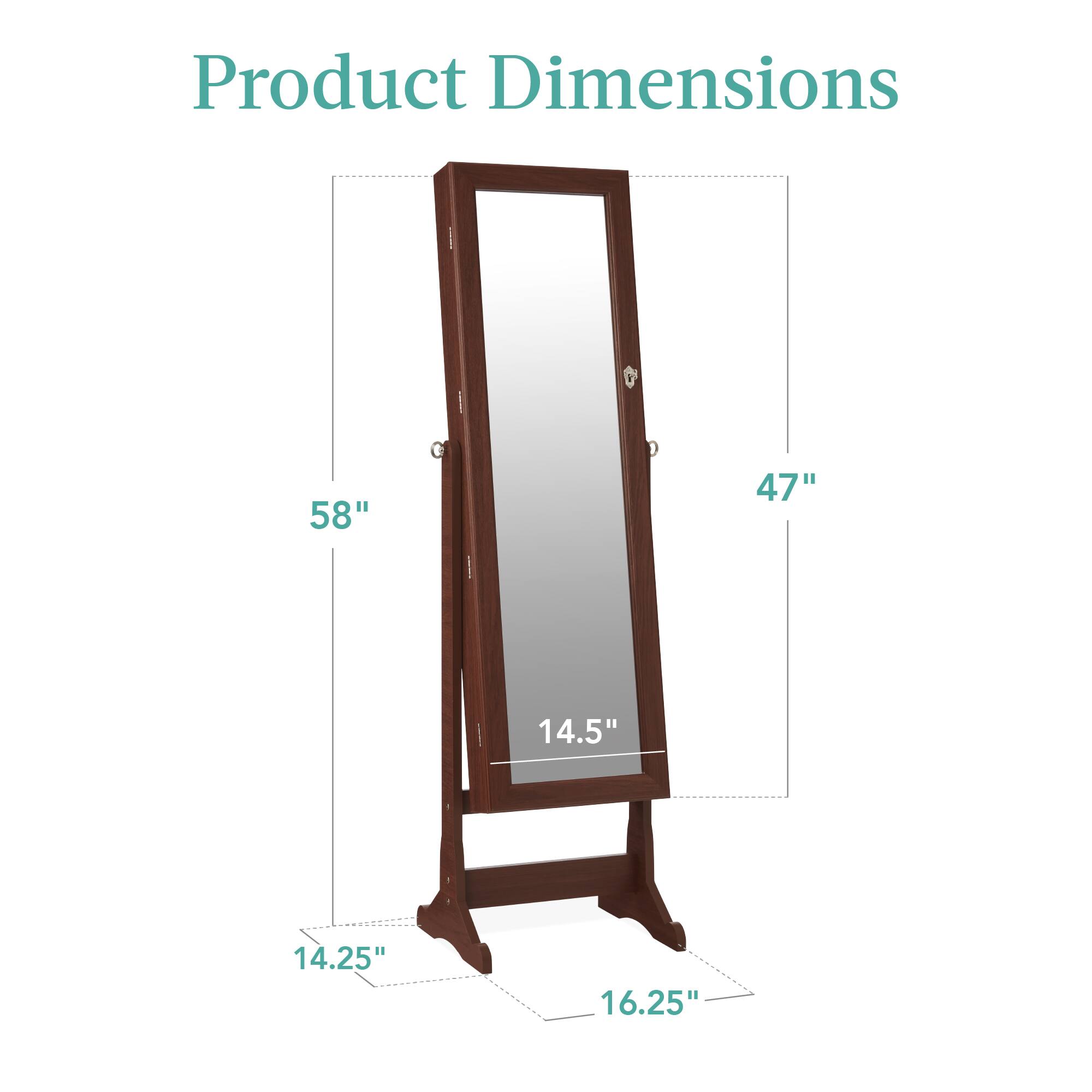 Product Dimensions: 58" x 47" x 14.5" x 14.25" x 16.25"