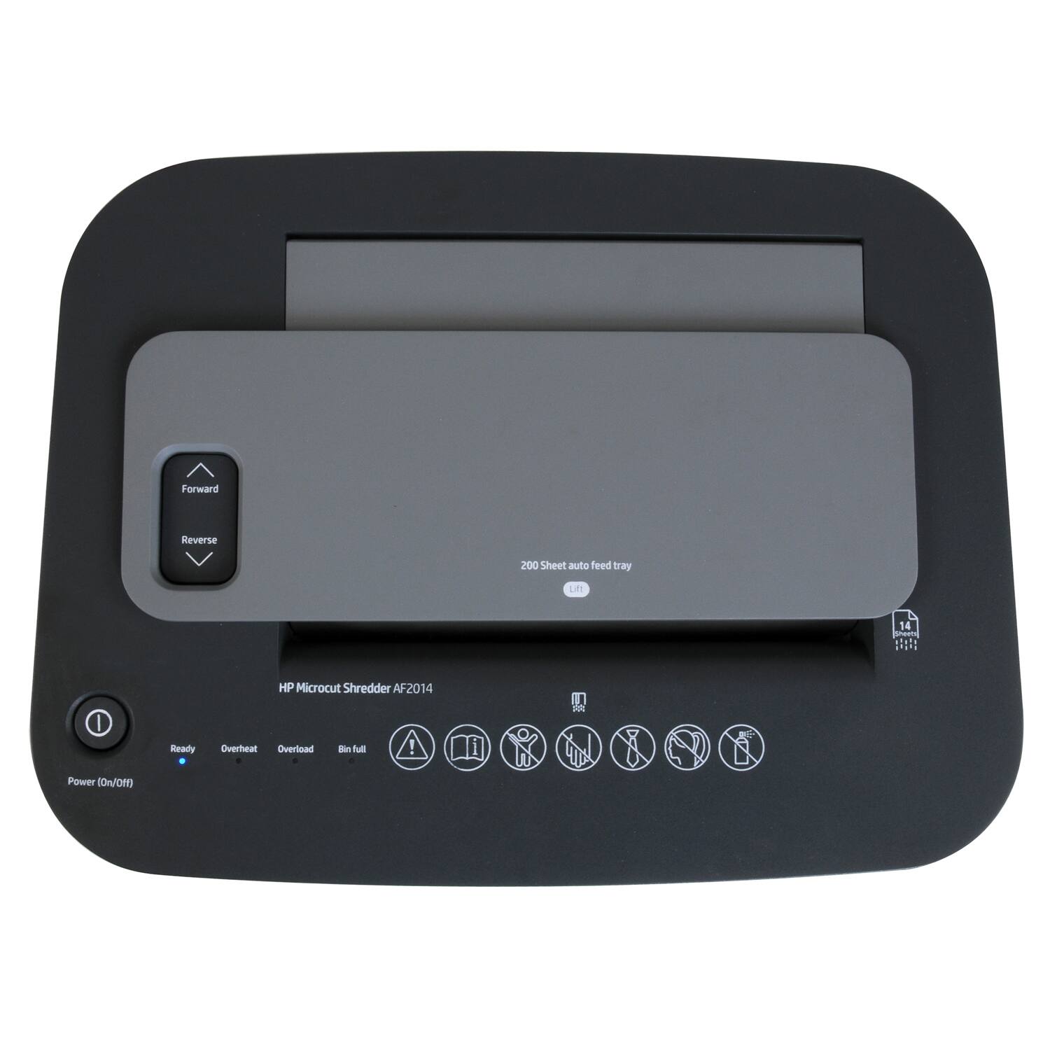 Alt View 24. HP - 14-Sheet Microcut Paper Shredder.