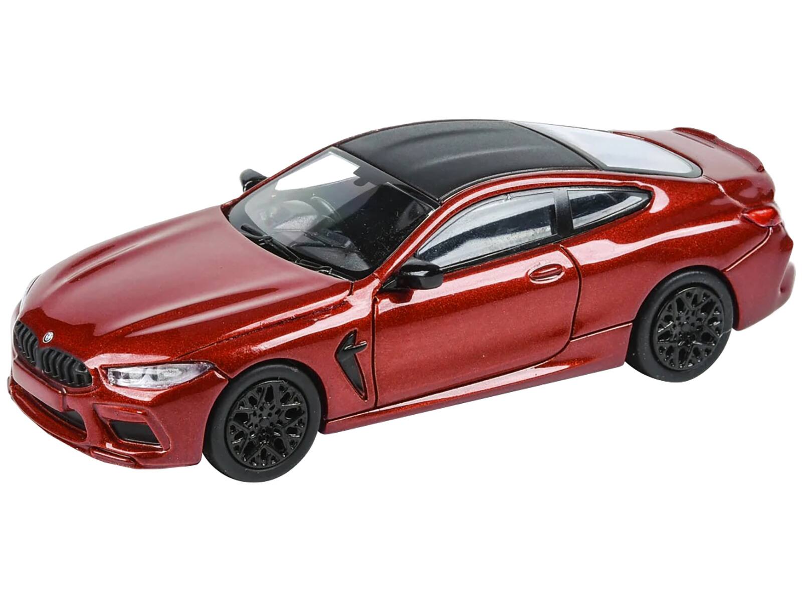 Alt View 1. Paragon - BMW M8 Coupe Motegi Red Metallic with Black Top 1/64 Diecast Model Car by Paragon.