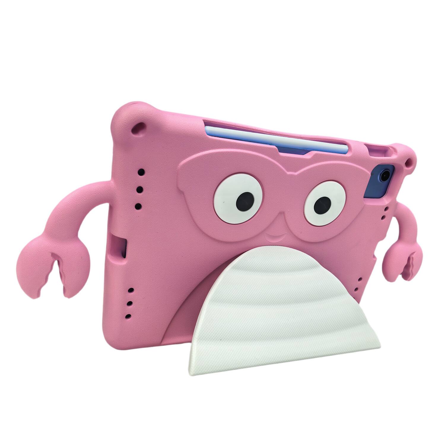 Alt View 6. Dteck - Shockproof Cartoon Case for Apple iPad (10th Generation) 10.9" 2022, Soft TPU Protective Cover with Integrated Stand - Pink.