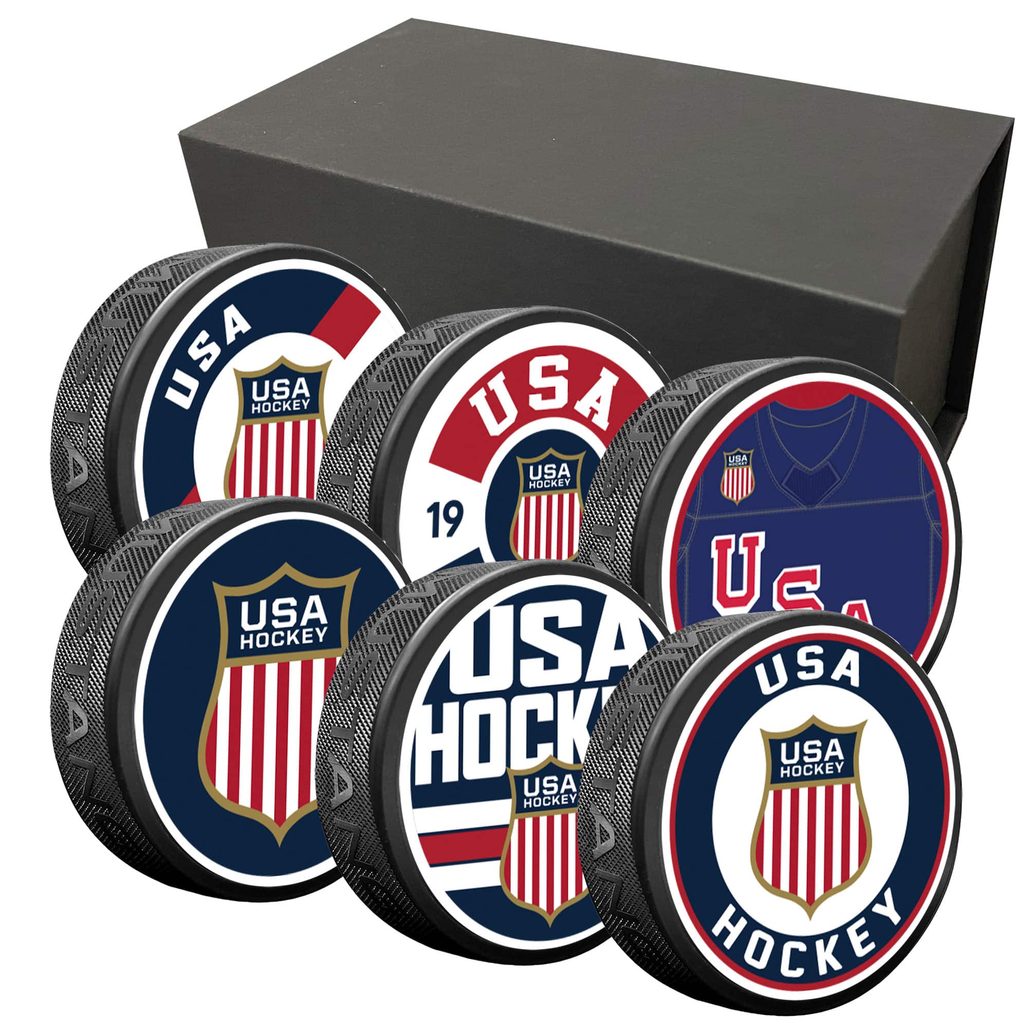 Mustang Drinkware - USA Hockey 2026 Winter Olympics Six-Puck Pack - Multicolor
