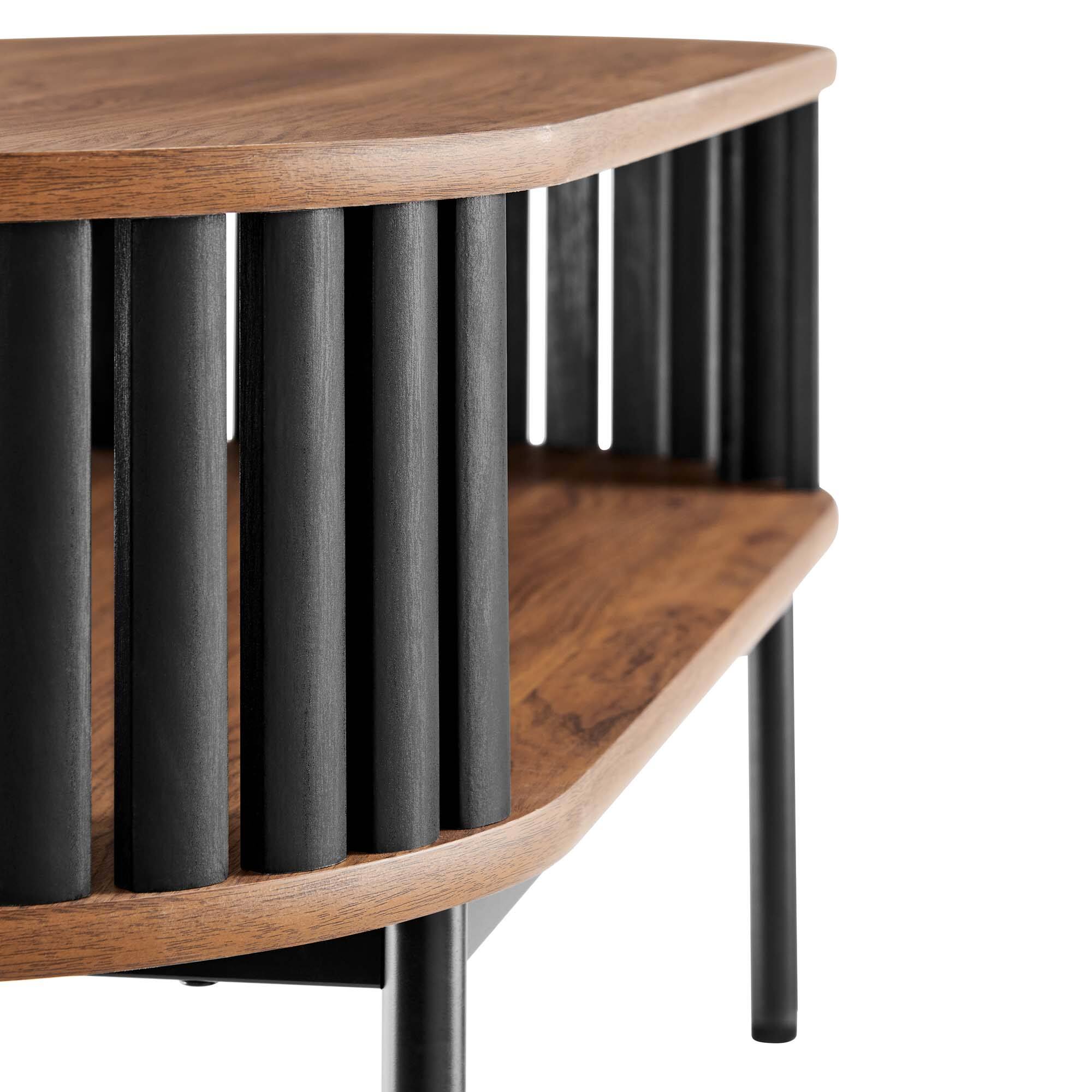 Alt View 4. Modway - Fortitude Wood Coffee Table by Modway - Walnut Black.