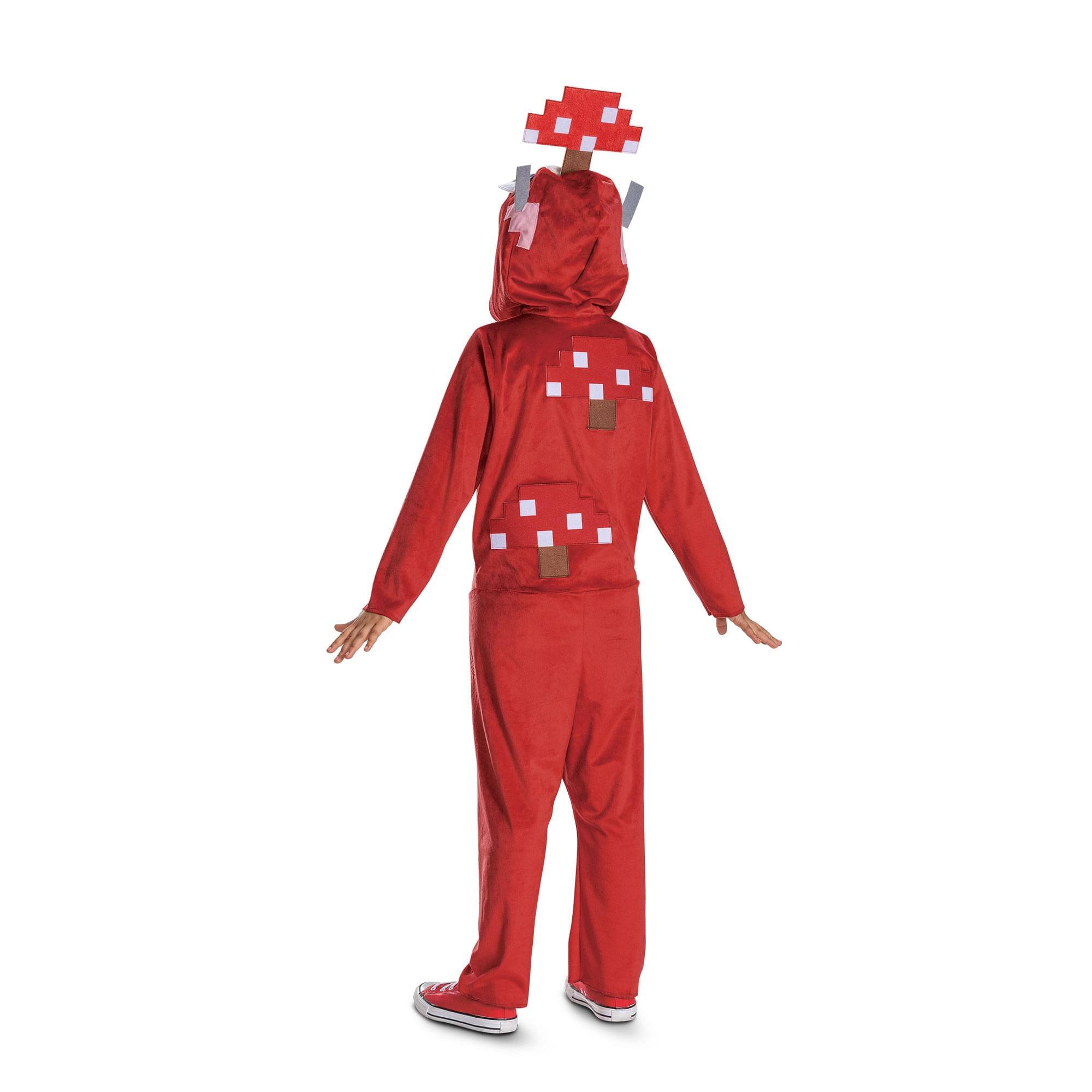 Alt View 2. Disguise - Minecraft Mooshroom Hooded Child Costume Jumpsuit | Medium 7-8 - Multi-Colored.