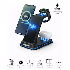 100% Charged
15W Charging Speed
Energizer
Charge 3 Devices at Once
Premium Build Quality
Stable Charging Base
LED Charging Indicator On/Off
Apple & Android Compatible
Compact Design