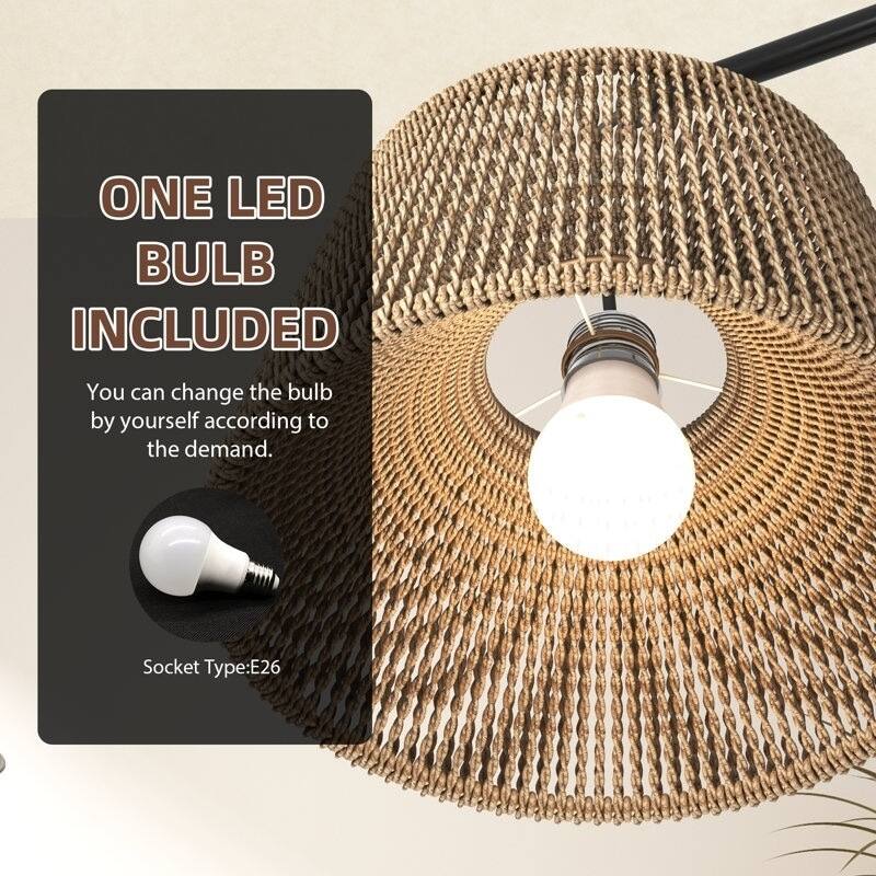ONE LED BULB INCLUDED  
You can change the bulb by yourself according to the demand.  
Socket Type: E26