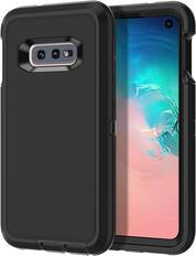 Front. Entronix - Entronix Case Compatible with Galaxy S10e - Heavy Duty Protection - Black.