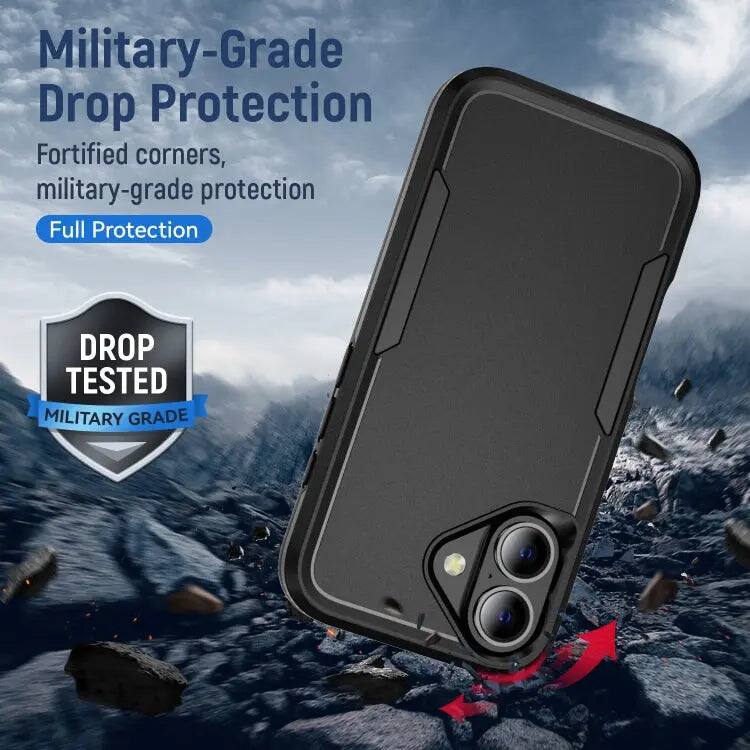 Military-Grade Drop Protection  
Fortified corners, military-grade protection  
Full Protection  

DROP TESTED  
MILITARY GRADE