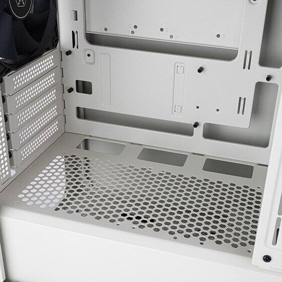 Alt View 9. SilverStone - SST-FLP03W Retro-inspired M-ATX versatile chassis with support for diverse storage high-end GPUs and efficient cooling - White.