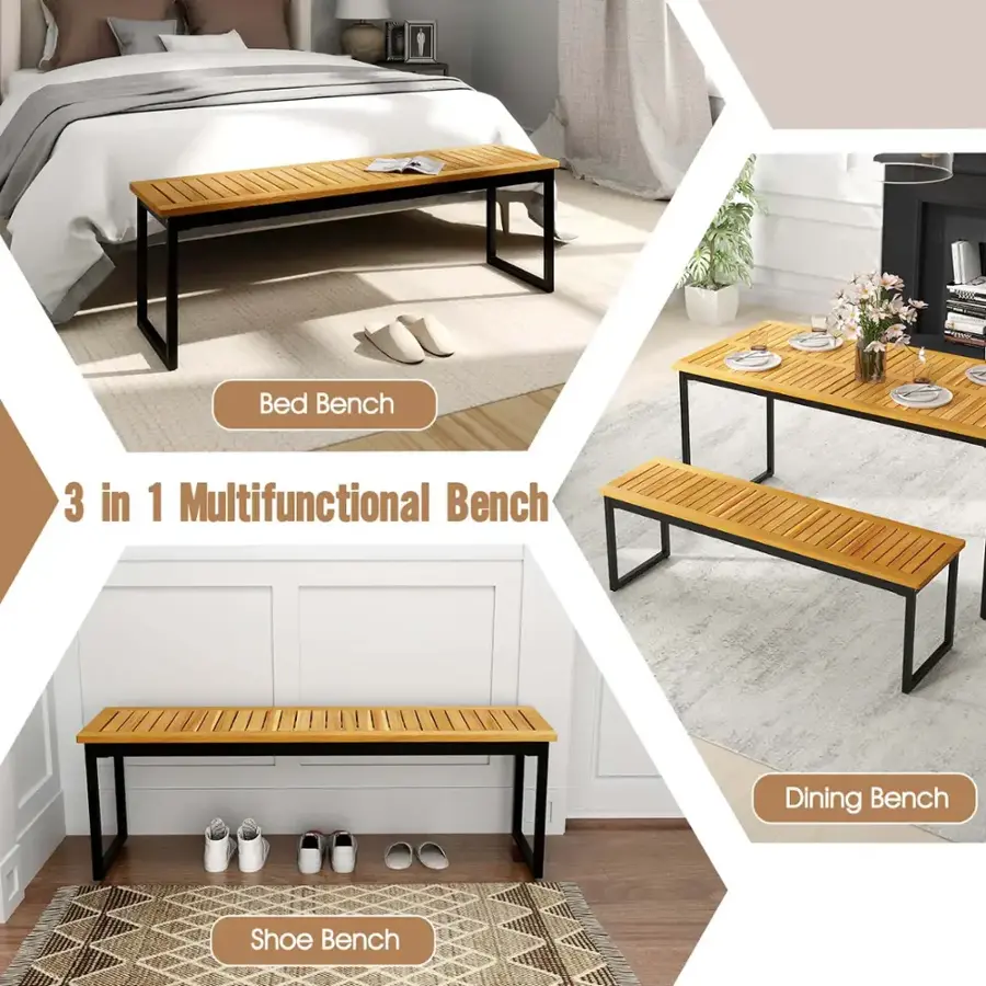 The text on the image is grouped and corrected as follows:

1. Bed Bench: A bench that can be used as a bed.
2. 3 in 1 Multifunctional Bench: A bench that can be used for multiple purposes, such as a bed, dining table, and shoe storage.
3. Dining Bench: A bench designed for dining purposes.
4. Shoe Bench: A bench that provides storage for shoes.