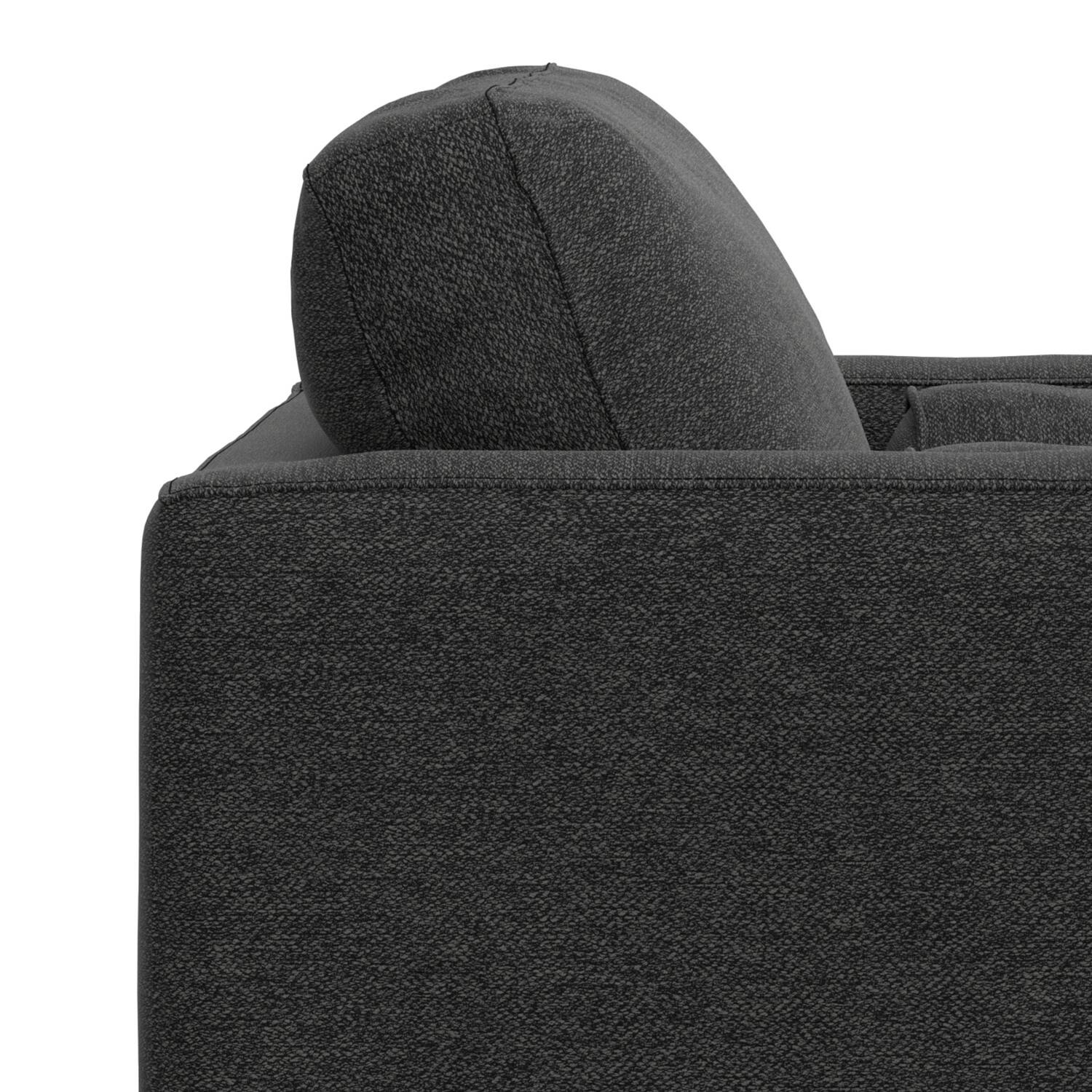 Alt View 5. Simpli Home - Morrison 42 inch Wide Mid-Century Modern Arm Chair in Charcoal Grey - Charcoal Grey.